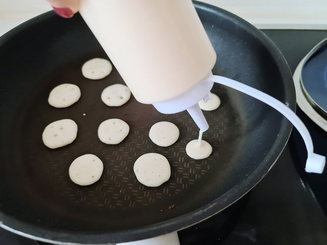 como hacer mini tortitas americanas pancakes