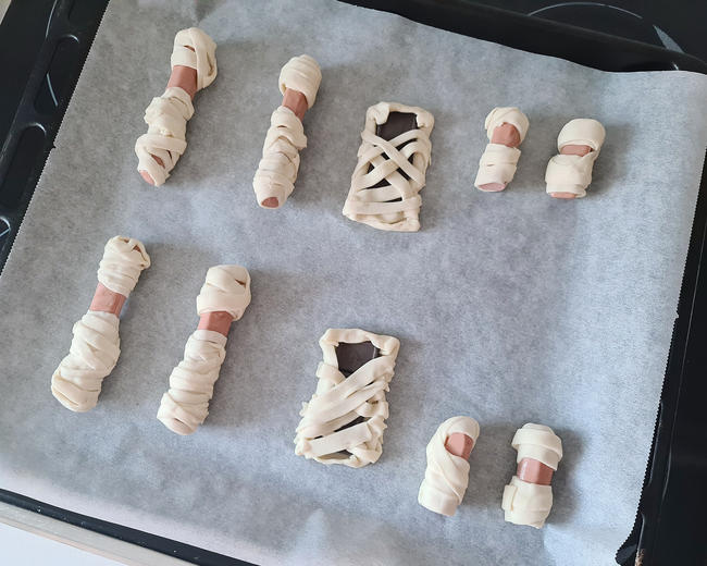 momia-halloween-hojaldre-receta