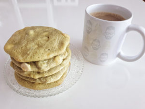 cookies americanas te matcha y chocolate blanco