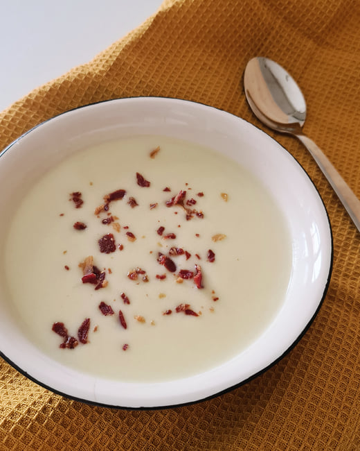 crema-puerro-pera-jamón-thermomix