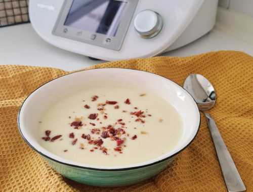 thermomix-crema-puerro-pera-jamón-receta