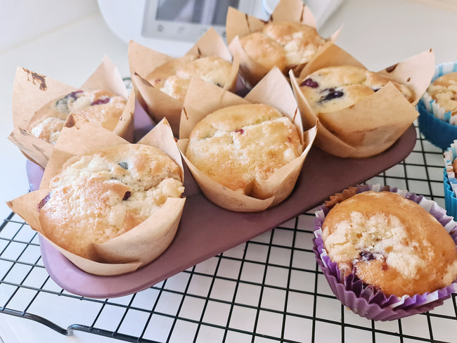 muffins starbucks thermomix receta arandanos