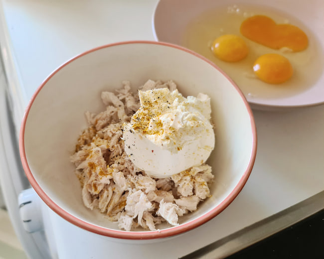 rollito de tortilla de espinacas y pollo receta