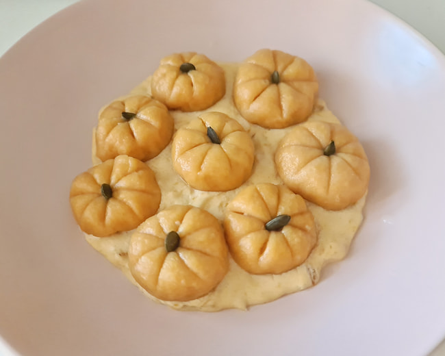 ñoquis de calabaza con salsa de queso receta