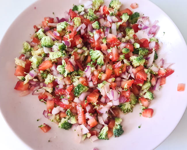 vinagreta de fresas para acompañar el salmón