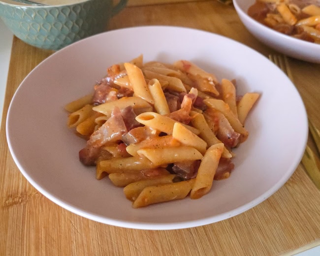 Pasta all'arrabbiata en Thermomix receta paso a paso