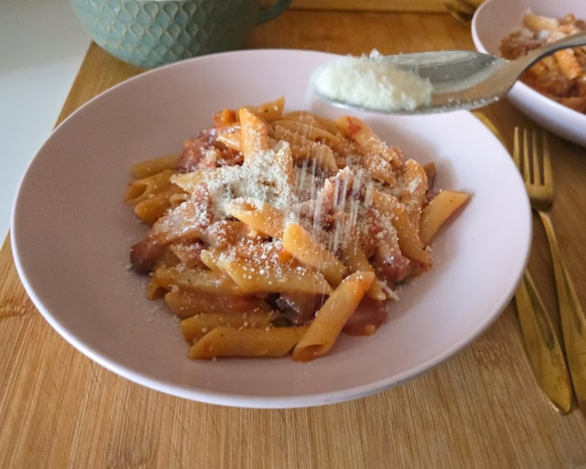 como hacer Pasta all'arrabbiata en Thermomix