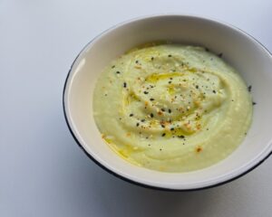 crema de coliflor y calabacín en thermomix