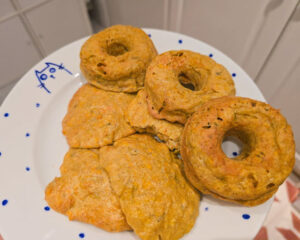 pan de queso con verdura para bebés blw