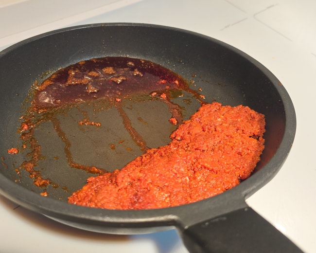 desgrasar sobrasada para la empanada