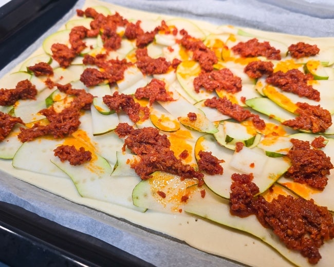 empanada de sobrasada y pera