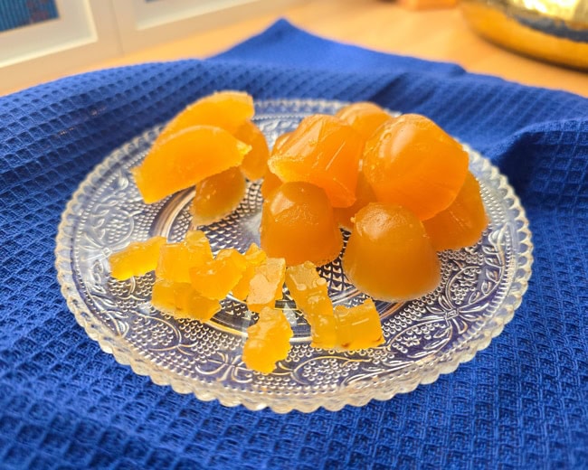 gominolas de jengibre, miel y limón en Thermomix