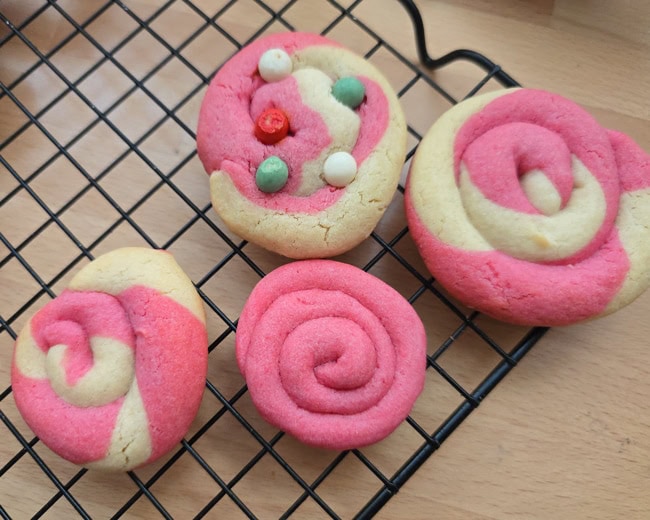 Galletas de mantequilla en forma de piruleta