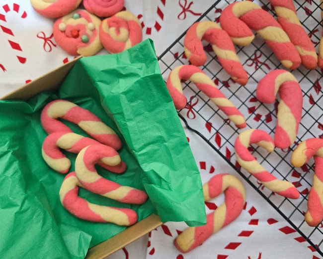 galletas de navidad de bastones para regalar