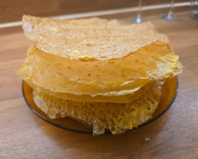 papel de arroz crujiente al horno