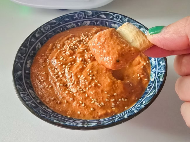 muhammara receta de hummus de pimientos